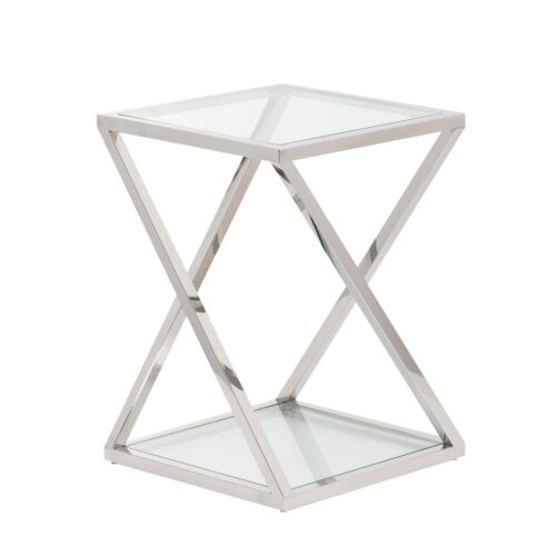 Stolik pomocniczy Shiraz silver 40x40x56cm