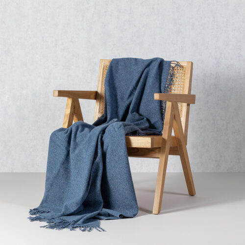 Pled Merinos 140x200cm melange denim
