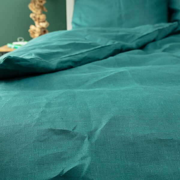 2109202466ef21d581b59.jpeg Komplet pościeli lnianej Linen 220x200cm emerald green