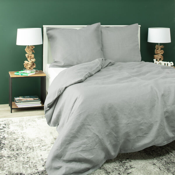 2109202466ef2394cd5ce.jpeg Komplet pościeli lnianej Linen 160x200cm light grey