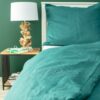 Komplet pościeli lnianej Linen 200x200cm emerald green