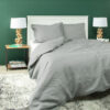 Komplet pościeli lnianej Linen 200x200cm light grey