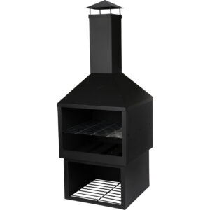 Grill z wysokim kominem, 118 cm