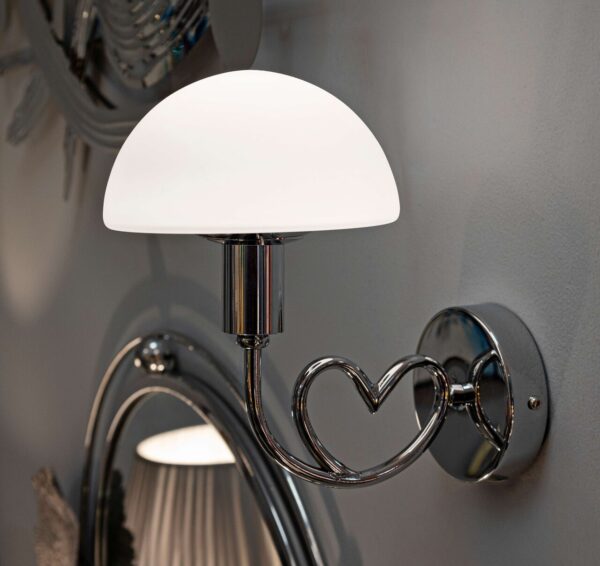 Lampa ścienna LOVY, 23 x 15 x 22 cm - srebrny