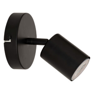 Kinkiet metalowy klasyczny regulowany VICO, Ø 10 cm - czarny