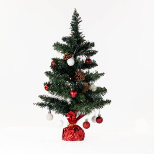 stroik led choinka z przybraniem