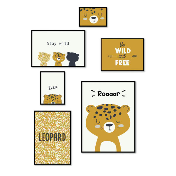 zestaw ramek na zdjęcia leopard