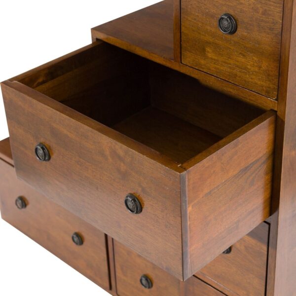 Regał Zen brown, 7szuflad 88x35x88cm