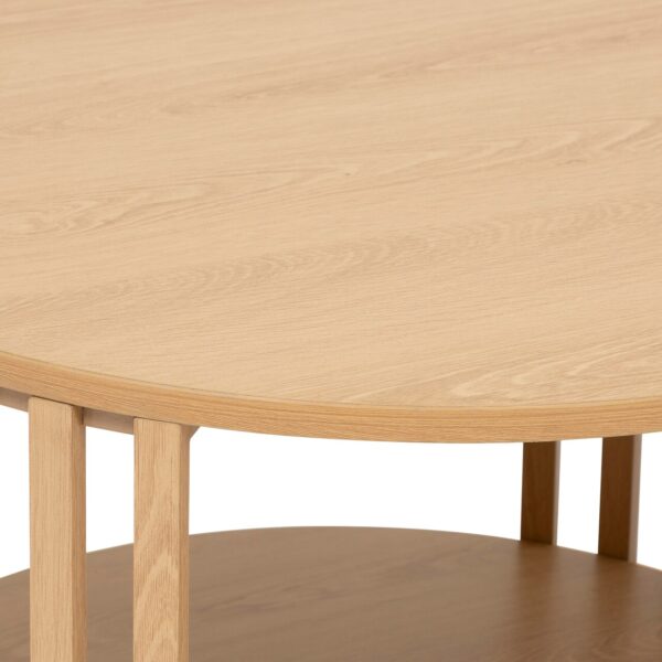 Stolik kawowy lamele, okrągły SLAT, 60 cm