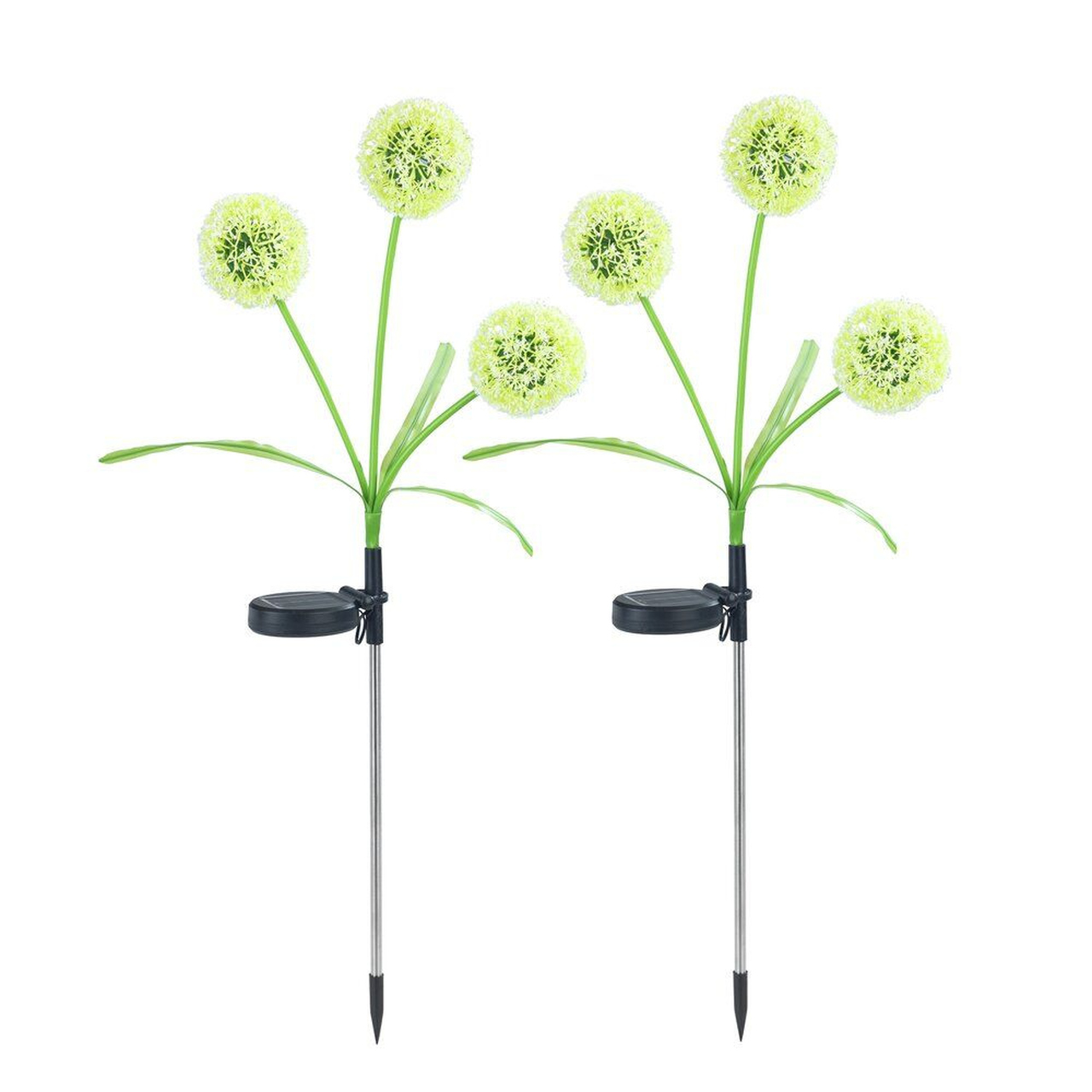 Lampki ogrodowe solarne, dmuchawce LED, 2 sztuki, 75 cm