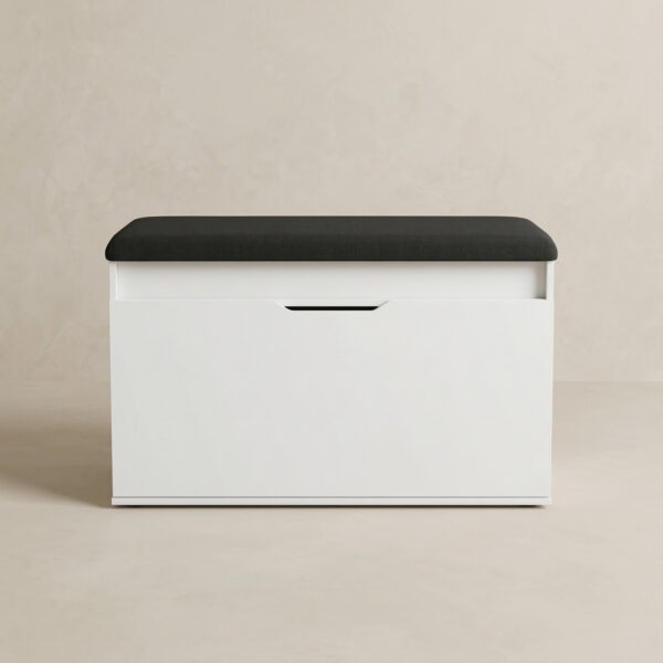 Szafka na buty z siedziskiem i schowkiem SOTO, 80 x 50 x 35 cm - biały