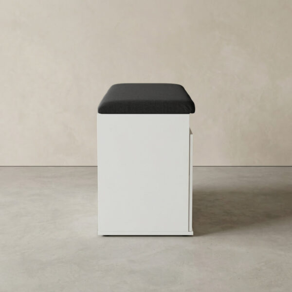 Szafka na buty z siedziskiem i schowkiem SOTO, 80 x 50 x 35 cm - biały