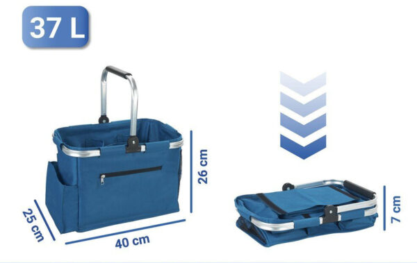 Wielofunkcyjna torba ogrodowa z uchwytem i kieszeniami, 37 l