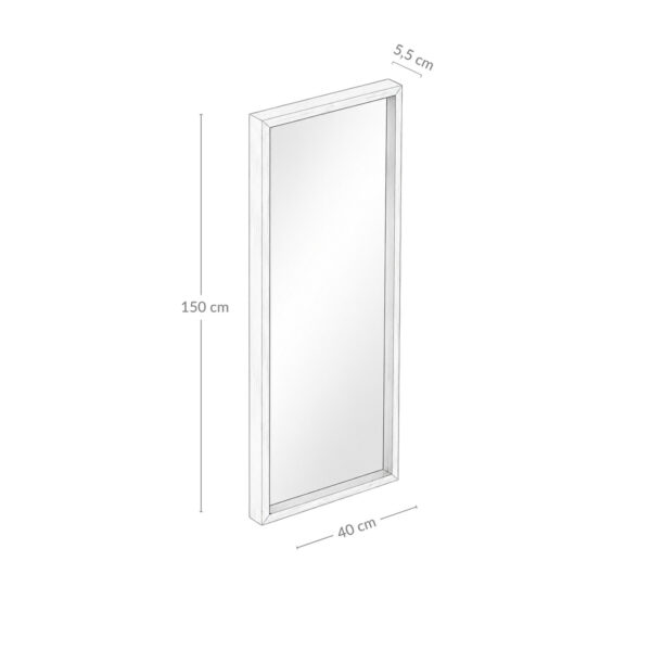 Lustro ścienne w ramie MDF, 150 cm