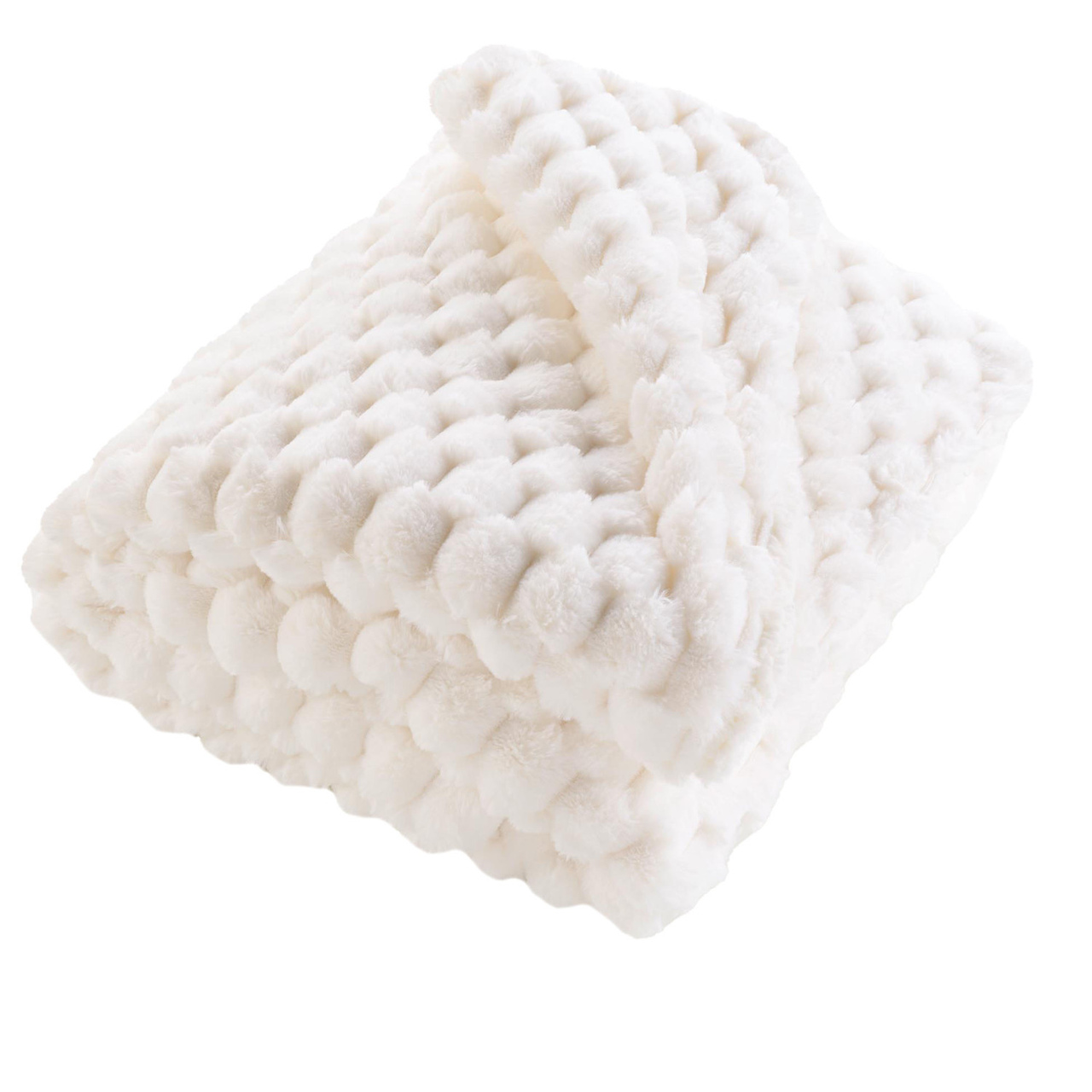 Pikowany koc z pluszowego materiału, FROSTY - 180 x 220
