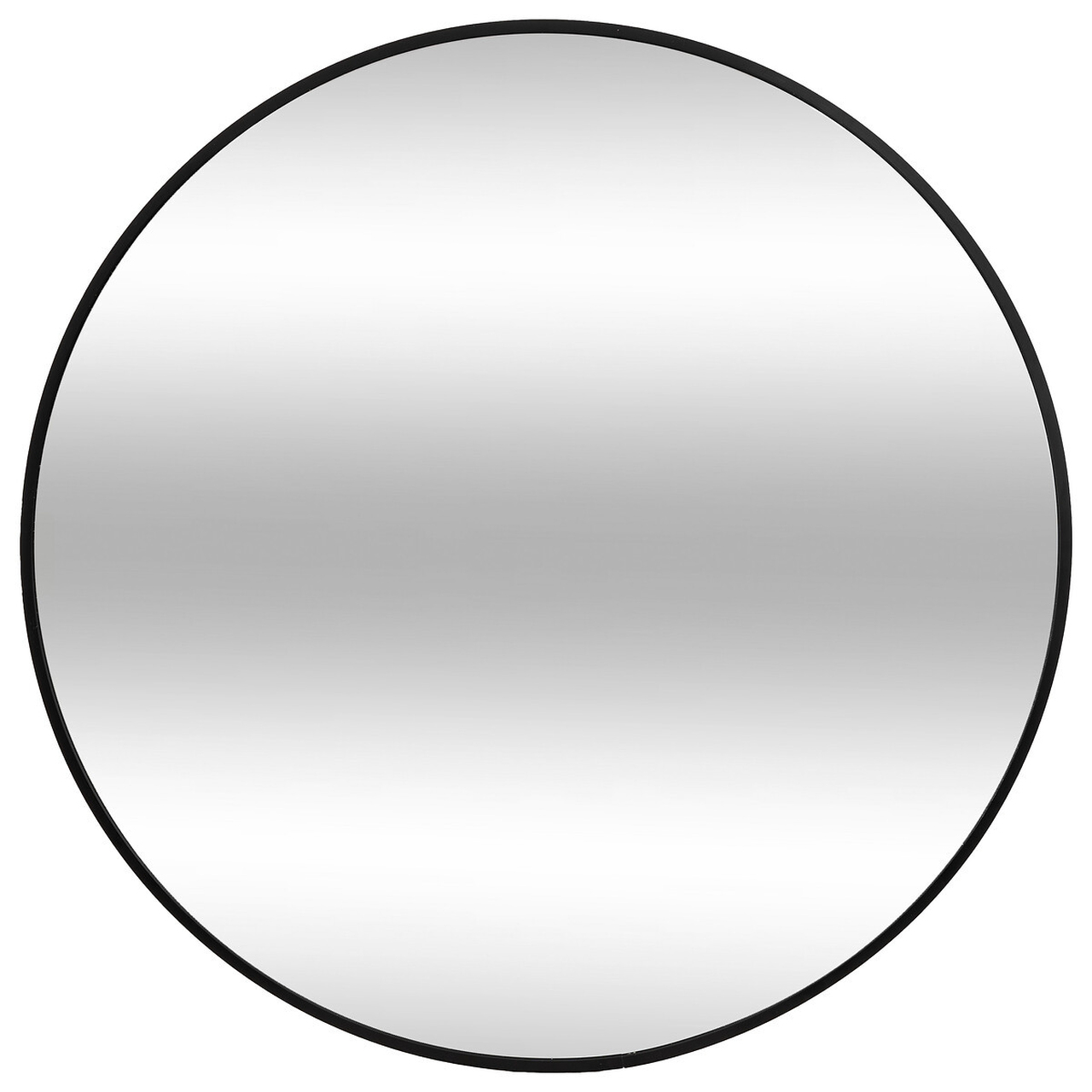 Lustro okrągłe w metalowej ramie OW, Ø 70 cm - czarny