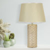 Lampa stołowa GLAM, ceramiczna, złota, Ø 30x47,5 cm