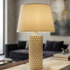 Lampa stołowa GLAM, ceramiczna, złota, Ø 30x47,5 cm