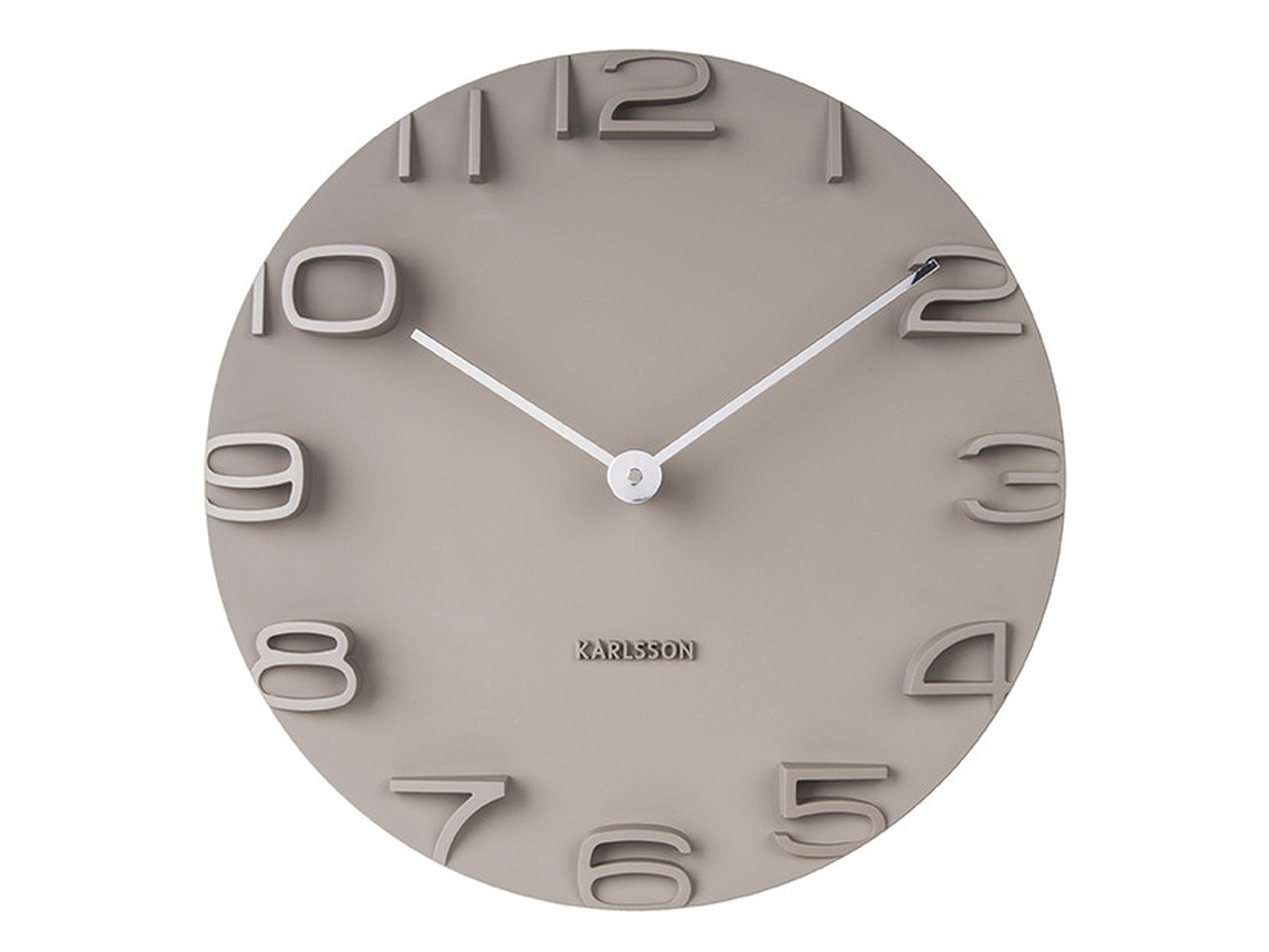 Zegar ścienny EDGE, Ø 42 cm - beżowy