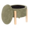 Pufa ze schowkiem ELKI, Ø 45,5 x 37 cm - khaki