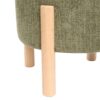 Pufa ze schowkiem ELKI, Ø 45,5 x 37 cm - khaki