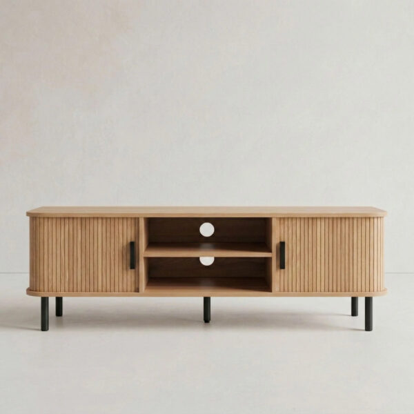 Szafka rtv ryflowana SCAVA, 140 x 40 x 46 cm